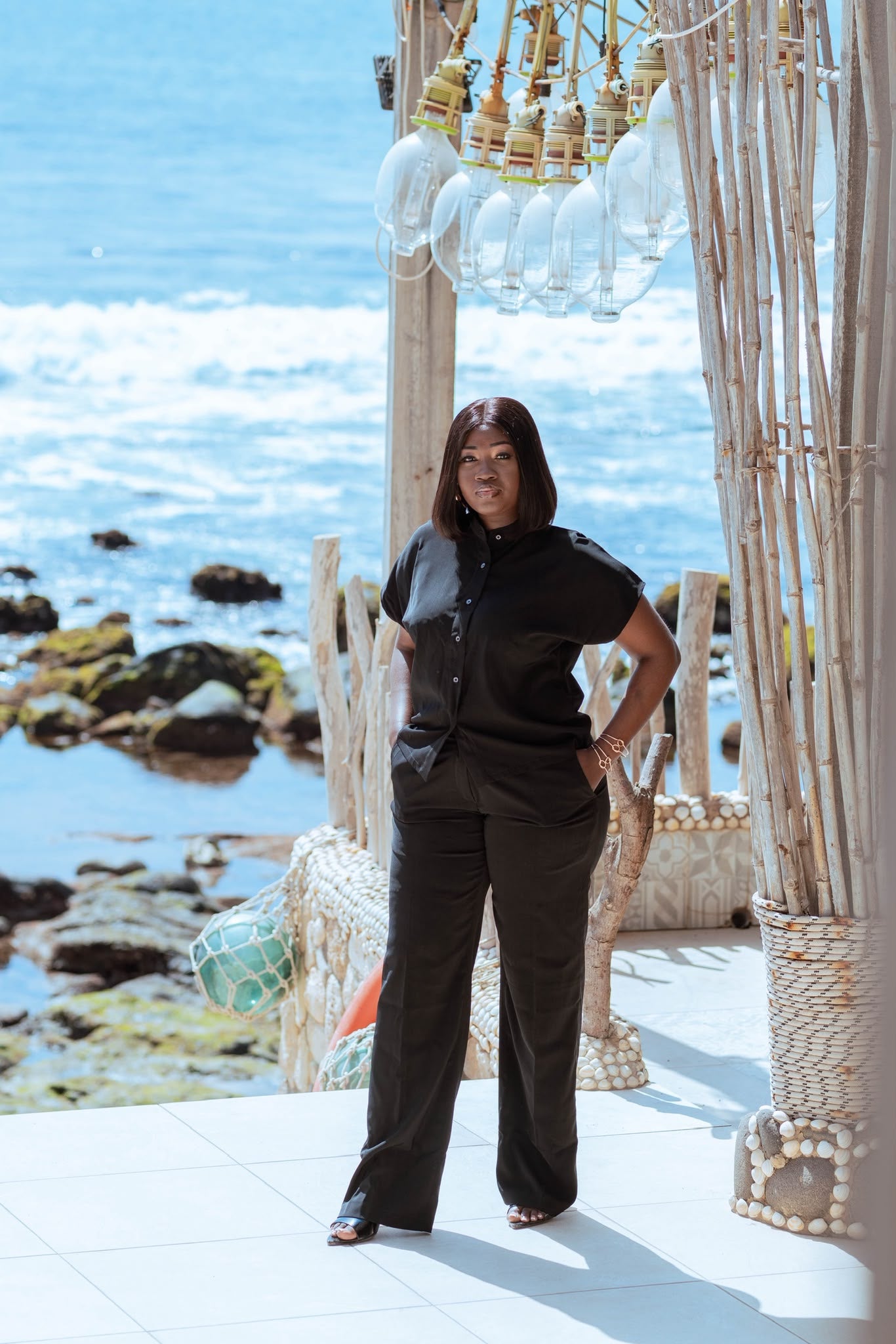 Ensemble en lin chemise fluide